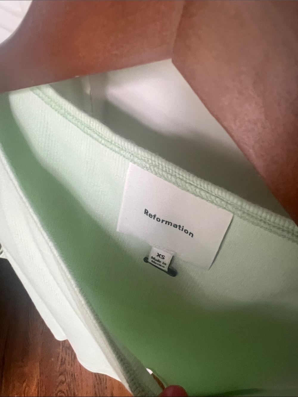 Reformation Mint Ribbed Side-Button Tank - Picture 2 of 6